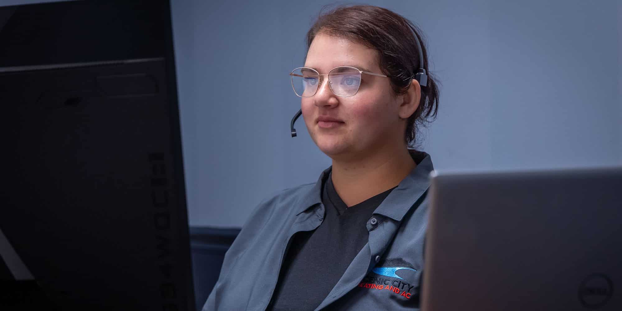 a man wearing glasses and looking at the camera