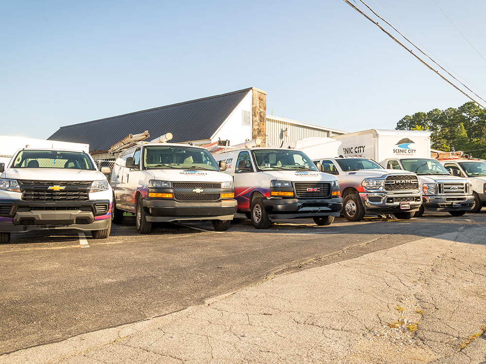 a car parked in a parking lot